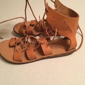 Ancient Greek Sandal Fteroti Wing Lace Up Sandal